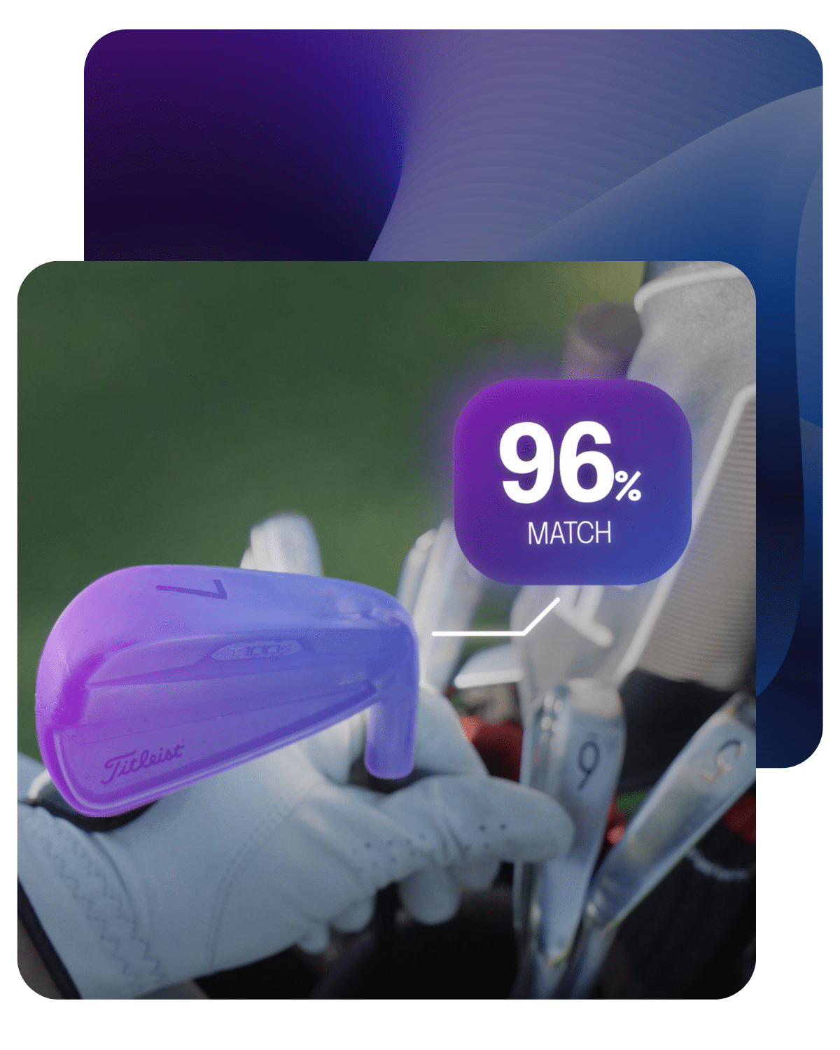 purple golf club in bag leading though change