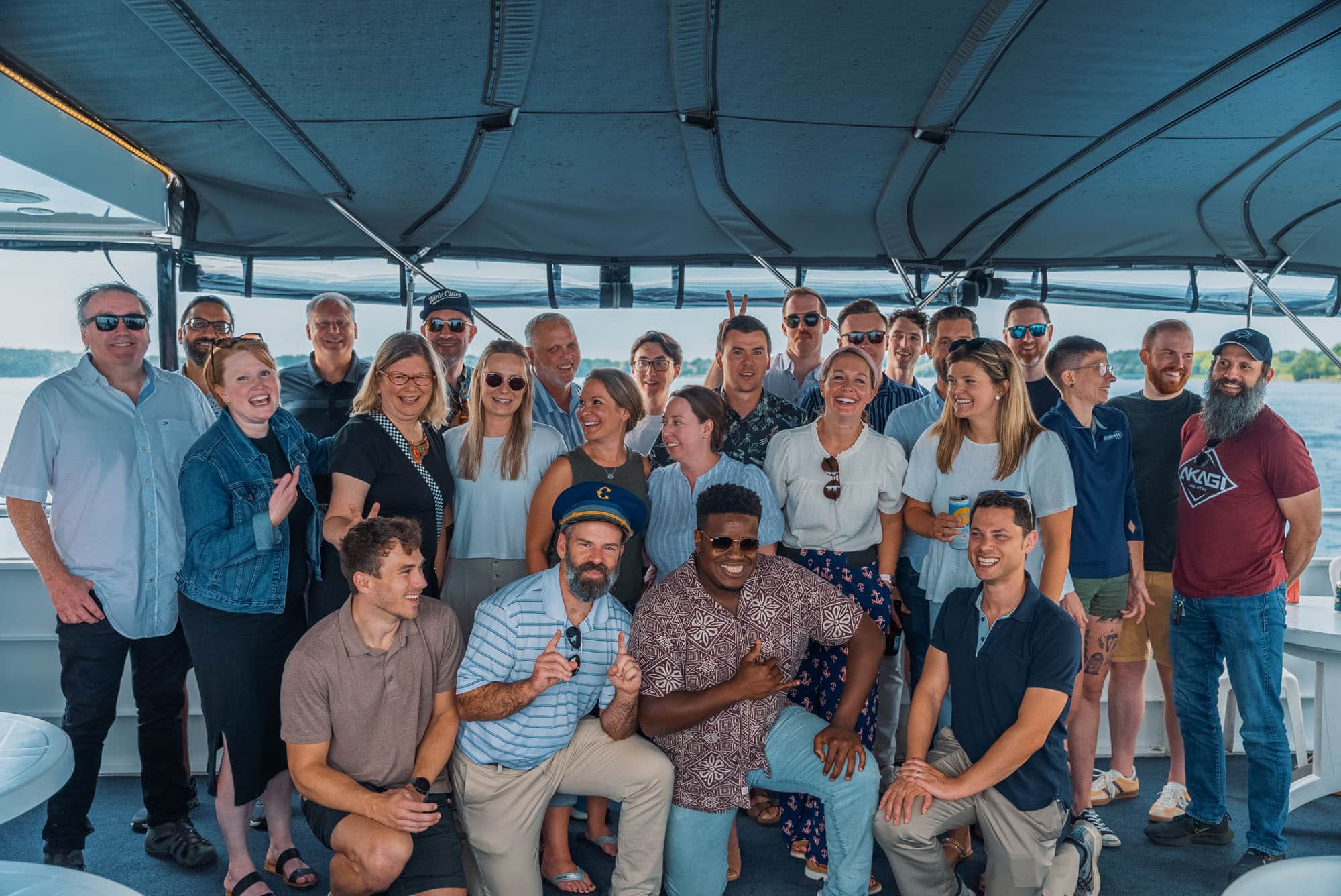careers inspire11 employee group on beach