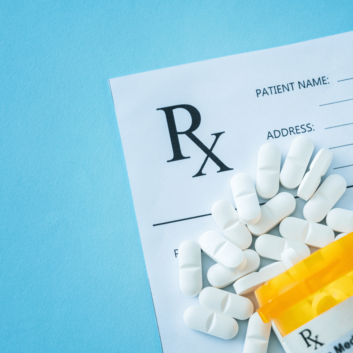 prescription pills on rx form